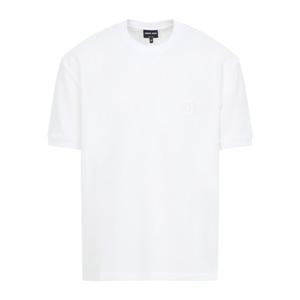 조르지오아르마니 로고 자수 크루넥 티셔츠 GM003035TE10045 U0