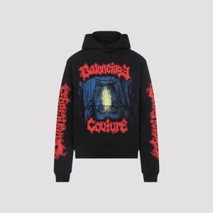 발렌시아가 그래픽 미디엄 후드 티셔츠 851238TUVD9 1000