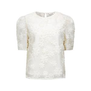 [JJ JIGOTT]플라워 퍼프 라운드넥 블라우스/GS4-A0-BL301_CC