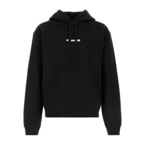 질샌더 스몰 체스트 로고 드로우스트링 후드 티셔츠 J22GU0149J