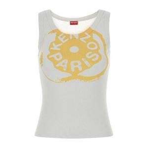 겐조 그래픽 로고 스트레치 코튼 탱크 탑 FG52TO2004SJ 01A