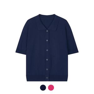 [꼼빠니아][꼼빠니아] 카라넥 반팔 니트 가디건_CADU5-WSC100