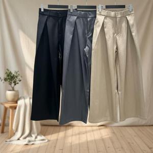 [다잇템]남성 와이드핏 하객용 SS 백밴딩 슬랙스 (46716215)