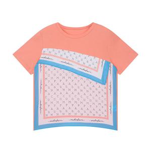 [꼼빠니아][꼼빠니아] 쉬폰 배색 반팔 티셔츠_CADU5-WKS120