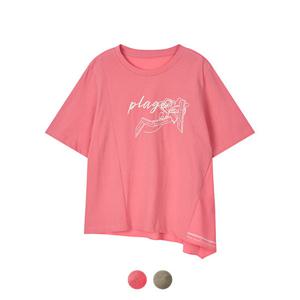 [꼼빠니아][꼼빠니아] 루즈핏 프린트 반팔 티셔츠_CADU5-WKS150