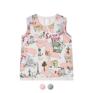 [꼼빠니아][꼼빠니아] 프린트 민소매 탑_CADU5-WKT620