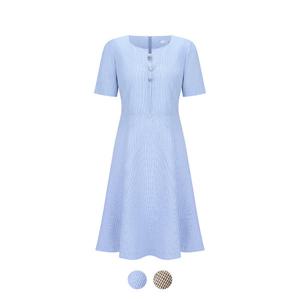 [꼼빠니아][꼼빠니아] 잔체크 마혼방 미디 원피스_CADU5-WOP100