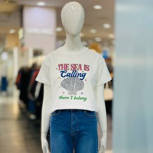 [클리지]라운드 레터링 반팔 티셔츠 CQ3WTS18