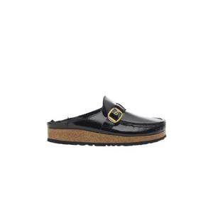 버켄스탁 버클리 셔링 페이턴트 레더 나플락 블랙   내로우 1027807