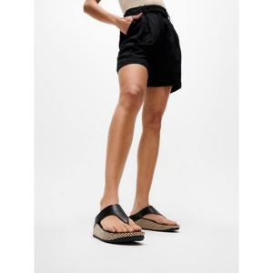 [FITFLOP][삼성물산공식] 여성 루루 럭스 그래픽 웨빙 레더 토포스트 샌들  블랙 (FT64K2T305)