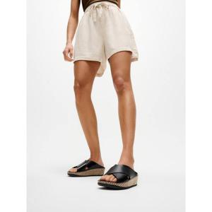 [FITFLOP][삼성물산공식] 여성 루루 럭스 그래픽 웨빙 레더 크로스 슬라이드  블랙 (FT64K2D225)