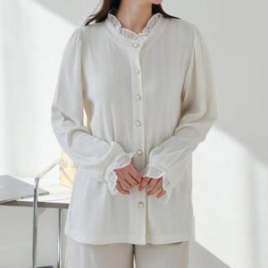 [강물처럼]아이우먼 진주알버튼프릴가디건 WBX353M603 빅사이즈