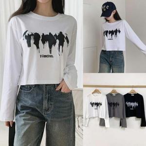 [강물처럼]위쉬몰 BU 흑백프리덤크롭티셔츠(X368H603) 빅사이즈