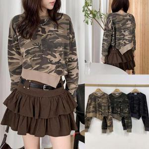 [강물처럼]위쉬몰 BU 카모사선컷쭈리맨투맨(X358H603) 빅사이즈