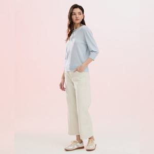 [요하넥스]컬러 면 세미와이드 팬츠 Z6A3P502