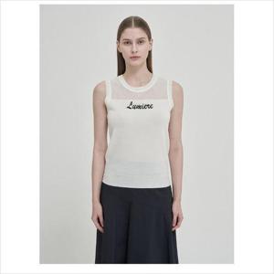 올리비아로렌 HC04 레터링 포인트 민소매 니트 VVCBN5M3471