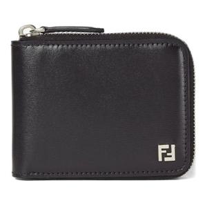 펜디 FF 로고 가죽 컴팩트 지퍼 지갑 7M0380 AVV6 F0GXN