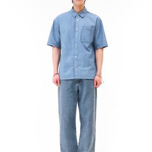 [체이스컬트]남성 데님 포켓 반팔 셔츠 EBRK5542D0DD_JJ