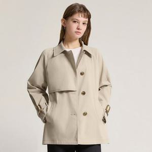 [시스티나]하프기장 벨티드 플랩 트렌치코트-AWWBYO11030