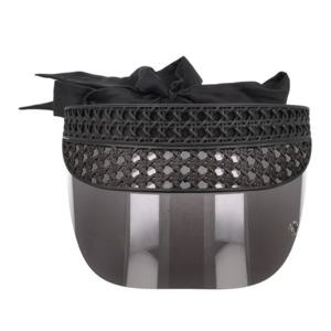 디올 메탈 로고 참 라피아 밴드 썬 바이저 VERYDIORV1U 11A0