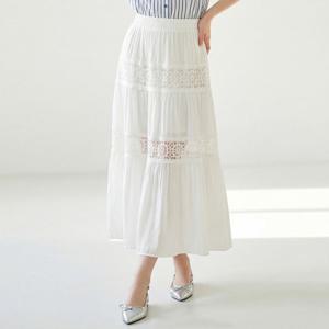 [포커스]레이스 포인트 밴딩 롱 스커트 PBINF6M1SK8271