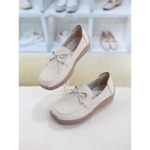 [코디엘루]모던 소가죽 여성 리본 로퍼 단화 3cm CDMD501268_GN