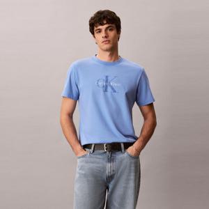 CK진  남성 애시드 워시 모노로고 그래픽 티(4RG832G)