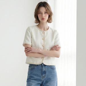 [포커스]배색 포인트 트위드 자켓 PBVFF6M1JK1111