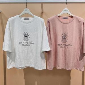 라티움 HC34 국내생산짧은꽃병7부면티셔츠 T2621ts04