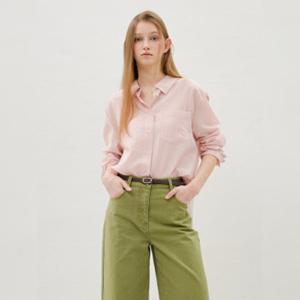 [올리브데올리브]LACE-UP 시어 스트라이프 셔츠 OW6MB315-GB