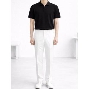 [바쏘옴므]26SS남성 반팔 오픈 카라넥 기본 PK티셔츠AGNWSA2GK82