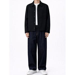 [바쏘옴므]26SS 남성 오버핏 간절기 셔츠형 자켓 WSA1-JK82-ABK