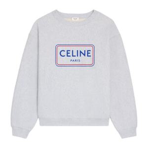 셀린느 로고 리브 헴 크루넥 맨투맨 RY0SE 1233GGY6