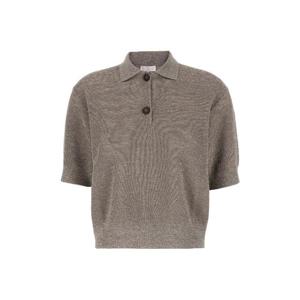 26SS 브루넬로 쿠치넬리 Dove grey linen blend 폴로 셔츠 M8Q257105C2985 TP573798926