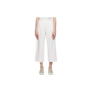 26 SS MM by Max Mara 여성 화이트 크롭 슬랙스 231265F087015