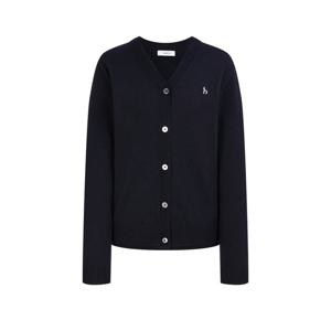 헤지스 여성 24FW 클리어런스스테디셀러울 네이비 브이넥 가디건 WSSW4DU02N2