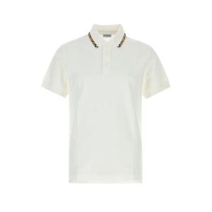 버버리 폴로 티셔츠 8126955 B7078 CHALK
