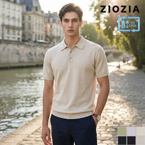 [지오지아] 워셔블 미라쿨 3버튼 린넨 카라 니트 (ABE2ET1101)