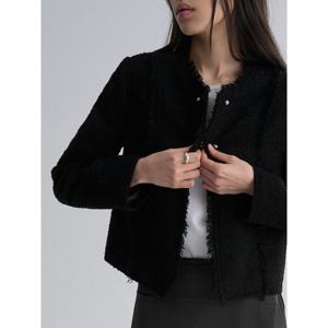 (356311WM15) [에잇세컨즈] 술 장식 트위드 재킷  블랙