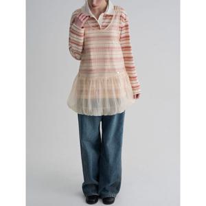 (356371CC00) [에잇세컨즈] 오간자 레이어드 미니 원피스  아이보리