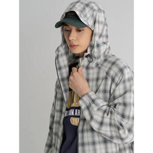 (456339CCN0) [에잇세컨즈] 캐주얼 체크 후드 재킷  아이보리