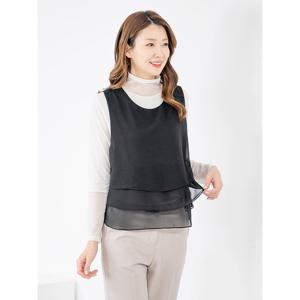 [모슬린]엄마옷 조끼 쉬폰 라운드 캉캉 603FGH082 마담/중년여성