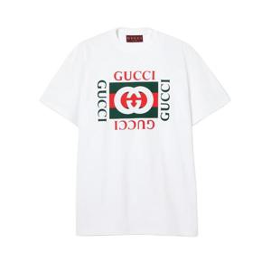 구찌 프린트 반팔 티셔츠 788093XJGL3 9669 White