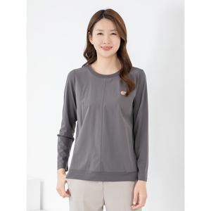 [모슬린]엄마옷 티셔츠 긴팔 라운드 무지  603FGH073 마담/중년