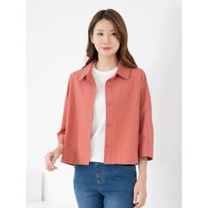 [모슬린]엄마옷 자켓 카라 A라인 무지 셔츠 603FGH064 마담/중년