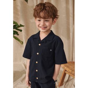 [빈]네이비 리조트 시어서커 셔츠BA21BL01DNL