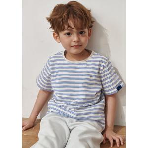 [빈]블루 스트라이프 보트넥 티셔츠BA21TS06WTL