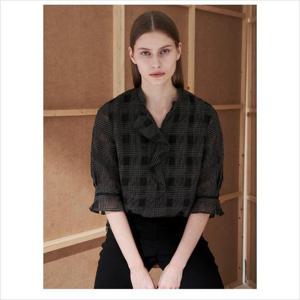 올리비아로렌 HC04 체크 패턴 블라우스 VOCNL5M4131