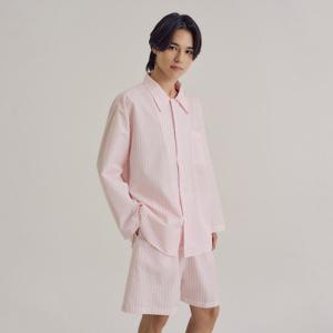 [오르시떼]남녀공용 H320 프라터핑크 긴소매+5부팬츠 파자마 세트 OR26MUGHH320