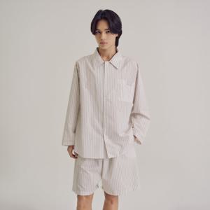 [오르시떼]남녀공용 H319 프라터그레이 긴소매+5부팬츠 파자마 세트 OR26MUGHH319